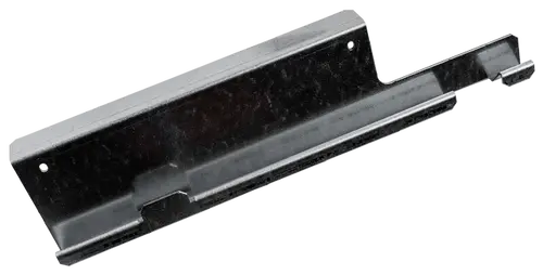 Einhängewinkel aus Metall, hergestellt von Wolf. Das Bauteil hat eine schlichte Form mit einer durchgehenden vertikalen Kante und einer aufklappbaren oberen Abdeckung.